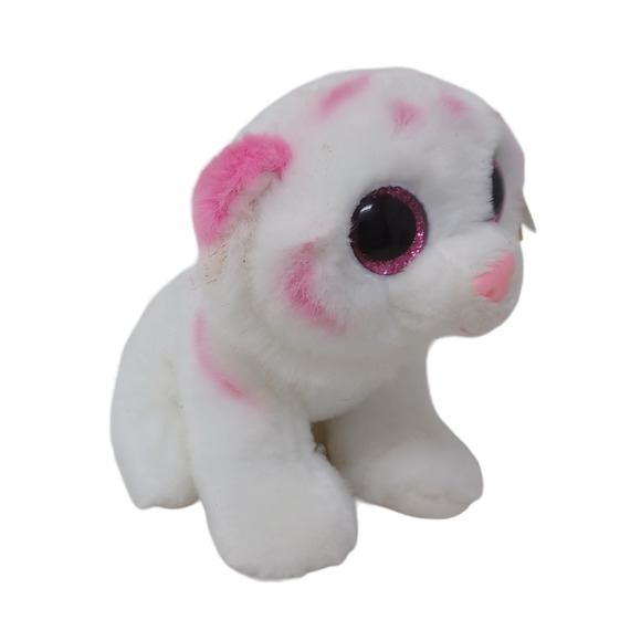 Ty Tabor White Tiger Pink Stripes Beanie Baby VelveTy‎ Stuffed Animal Plush 6" - Picture 5 of 10